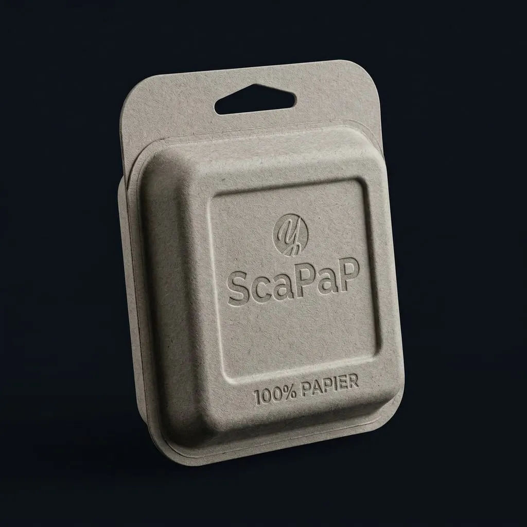 Papierový pečatený blister ScaPAP sivý — Scafa Thermoforming