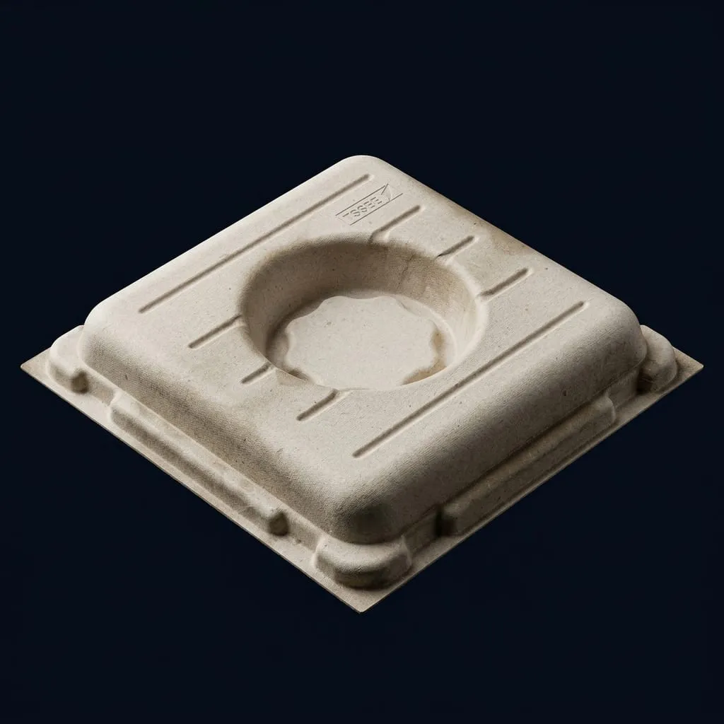 Vezelvormdeel oud papier ronde holte gegoten vezel recyclebaar — Scafa Thermoforming